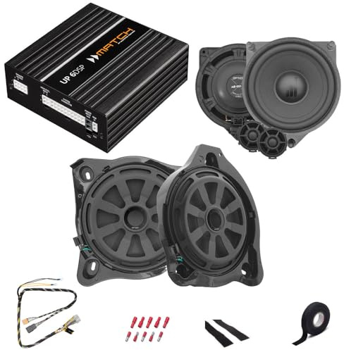 DSP-Soundupgrade kompatibel mit Mercedes C-Klasse W205 (mit Standard-Soundsystem ab Werk) - 100% Plug & Play Soundupgrade mit 6-Kanal DSP-Verstärker, Front-Lautsprecher und Subwoofer