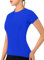 IECCP Womens Short Sleeve Gym T Shirts Workout Shirts for Women Moisture Wicking Quick Dry Active Athletic Women's Gym Performance Tee Shirts Royal Blue S