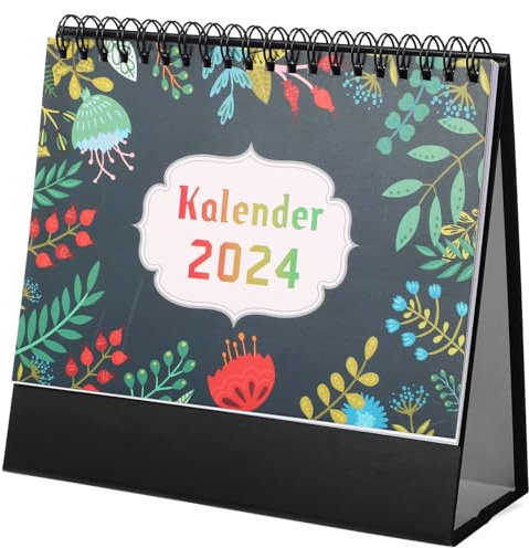 CAXUSD Desk Calendar Deutscher Desktop-kalender Mit Monatsansicht Coil Binding Elegantem Design Für Büro Und Home Office Praktischer Planer Für Termine Und Wichtige Daten