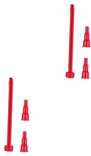 POPETPOP 2 Sätze Gasbrenner Wiederaufladbar Plasma Pumpe Adapter Düse Jet Benzinkanister Küchenfackel Gasregler Tank Feuerzeuge Abs-Kunststoff Rot 3 Stück * 2