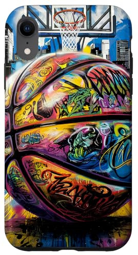 Hülle für iPhone XR Graffiti-Basketball-Urban-Art-Sportdesign