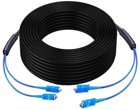 ZZWFMW Cavo in Fibra Ottica Armato SC UPC for Esterni - modalità Singola, 2C, 4C, 6C, 8C, 12C, GYXTW, 250 m for Una connettività Esterna affidabile(2-Core 2SC-2SC)