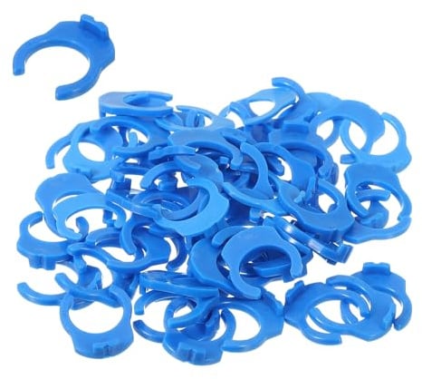 QUARKZMAN 60 Stück RO Wasserfilter Fitting, Ø 0.97 cm Adapter Fitting Verbindungsstück, Pushfit gerade Stecker für Wasserrohr Kühlschrankschlauch - Blau