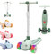 Habib Gruppe Kinderroller Tretroller - 3-Rad LED Roller, Höhenverstellbar & Faltbar, Tierdesign, Mädchen & Jungen (3-8 Jahre) - Grün