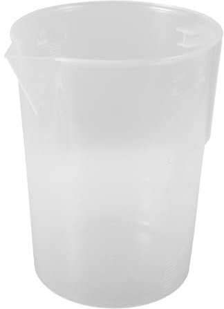 OUNONA Sturdy Plastic Graduated Beaker 3000ml Wide Mouth Lab Beaker for Accurate Liquid Measurement for Science and Cooking