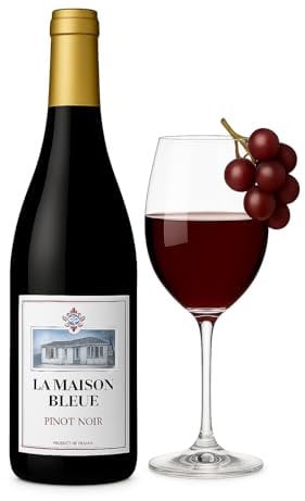 La Maison Bleue Pinot Noir – Elegant French Red Wine – Smooth & Fruity – Premium Product of France – 750ml Bottle