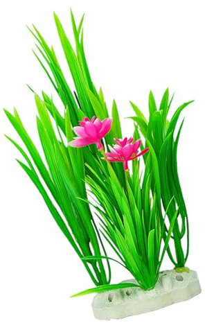 Xuancai Planta artificial de Tillandsia con base, aspecto natural para uso doméstico, peceras y acuarios, planta artificial