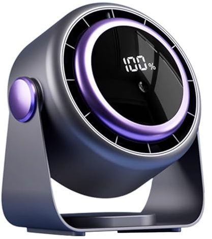 Ventiladores De Escritorio Pequeños Silenciadores - Ventilador De Mesa Portátil Redondo De 7 Pulgadas De 7 Pulgadas | Amplia Pantalla Táctil Portátil Silenciosa | Mesa De Ventiladores Eléctricos Con