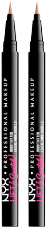 NYX Professional Makeup Lift and Snatch Brow Tint Pen Augenbrauenstift 03 Taupe Wischfest Transferfest Langanhaltend bis zu 16h Laminiereffekt - 2 Augenbrauenstifte