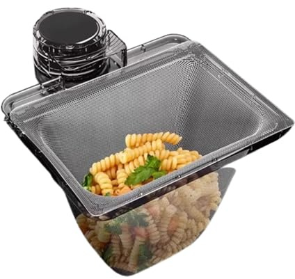 HORREX 100 Pezzi Retina per Lavandino Cucina y 1 Soporte Ventosa, Cestello di Scarico per Lavello da Cucina, Colador de Fregadero 2 en 1, Ventosa Rimovibile Filtro Una Facile Pulizia