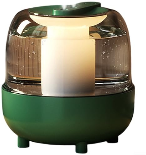 HpLive 4L leise Luftbefeuchter mit starkem Nebelausstoß für Büro oder Schlafzimmer, digitales Display und Aromatherapie, doppelte Sprühfunktion(4L green)