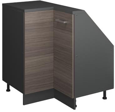 Vicco Eck-Küchenschrank für Dachschrägen R-Line, Edelgrau, 75.6 cm mit 1 Tür