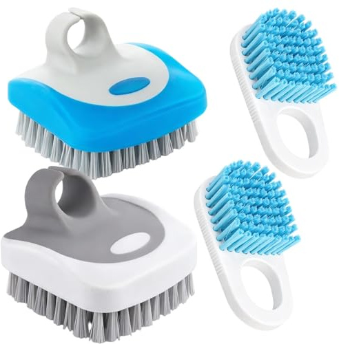 Vegetable Brush Potato Scrubber, Food Cleaning Brush Set for Kitchen Use, Efficient Vegetable Scrubber with Durable Design, Four Piece Kitchen Cleaning Tools for Daily Meal Preparation