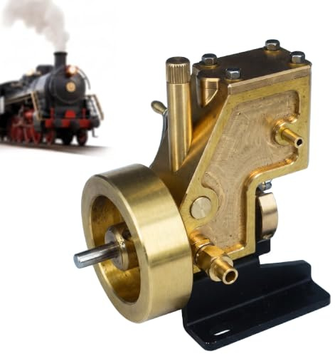 Mini Ångmaskinsmodell, Kompakt Mekanisk Display | Miniatyr Mekanisk Motor, Manuell Ventilstyrning, Mässingskonstruktion, För Utställning Och Teknisk Samling