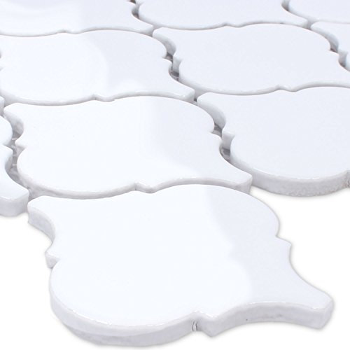 Mosaik Fliesen Keramik Florentiner Weiss Glänzend