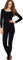 Liang Rou Women's Crew Neck Top & Bottom Ultra Thin Thermal Underwear Set Black XL