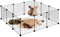 Relaxdays Freilaufgehege, DIY Freigehege für Kleintiere, Erweiterbarer Hasenauslauf, HBT ca. 37 x 110 x 110cm, schwarz