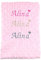 Baby Decke mit Namen bestickt (rosa)