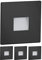 ledscom.de 4 Stück LED Treppenlicht/Wandeinbauleuchte FOW für innen und außen, Downlight, eckig, schwarz, 85 x 85mm, kaltweiß