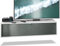 Vladon TV Board Lana 120 Hängeschrank Lowboard 120 x 29 x 37 cm, Made in Germany, Korpus in Weiß matt, Fronten in Grau Hochglanz | Große Farbauswahl