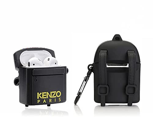 Derhom - Custodia Protettiva in Silicone per Airpods Apple 1 e 2 [Borsa Serie] (Tiger Head)