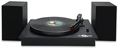 Table Top Bluetooth Turntable Record Player, With External Speakers, by Retro Musique