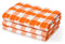 La Maison Pack of 3 Hearts Check Woven Tea Towel Large Super Absorbent 100% Cotton Kitchen Towels (Orange)