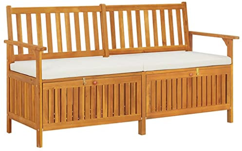 vidaXL Truhenbank mit Kissen 148 cm Massivholz Akazie