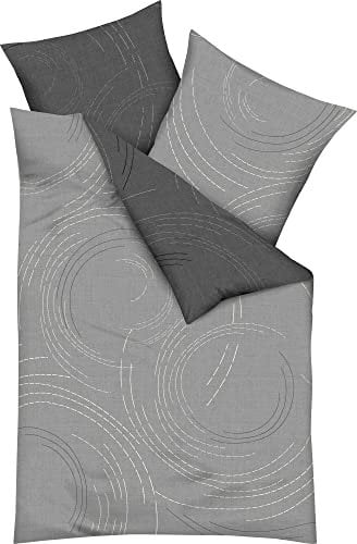 Kaeppel Wendebettwäsche Jaro Feinbiber Zinn Größe 1x 135x200 cm + 1x 80x80 cm