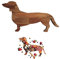 Hölzerner Dackel Teller, Wooden Dachshund Dog Dinner Plate, Lustiger Speiseteller, Holzbrett Servierbrett, Schneidebrett, Dackel Hund Schneidebrett Personalisiert, Süßer Weihnachtsteller