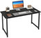 Flrrtenv 100cm Computer Desk, Gaming Desk with Sturdy Metal Frame and X-Shaped Design, Small Office Work Study Desk for Home, Black