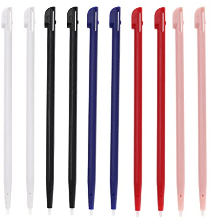 Lot de 10 stylets tactiles de rechange compatibles avec Nintendo 2DS - 95 mm