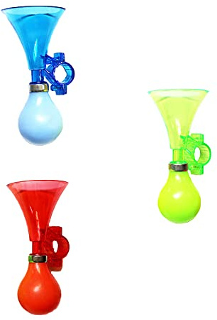 3 Pack Kids Bike Horn, Manual Squeeze Bicycle Horn Snail Siren