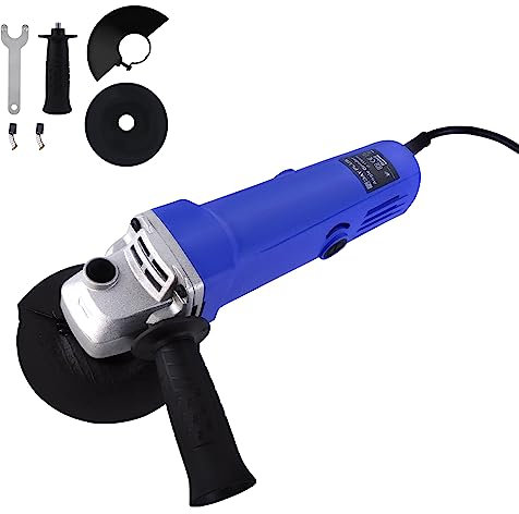 Angle Grinder 115mm, 900W Electric Angle Grinder with 2M Power Cord, for Metal Steel Cutting Grinding and Polishing, 12 000RPM Cutting, Auxiliary Handle