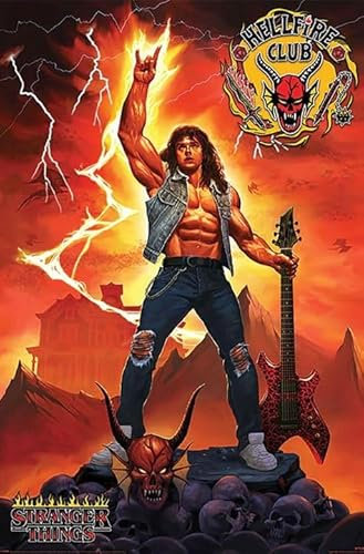 Grindstore Laminiertes Maxi-Poster Stranger Things 4 Hellfire Club Rock God