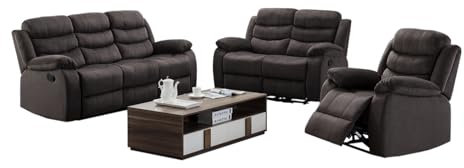 HTI living Sofagarnitur Kirwall Couch Zweisitzer Sessel mit Fußstütze