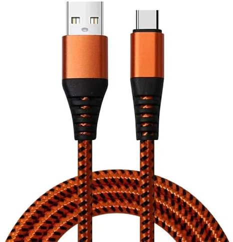 Lynarc Câble Micro USB | de Chargement Rapide Chargeur de Données Compatible (2m) (Jaune doré)