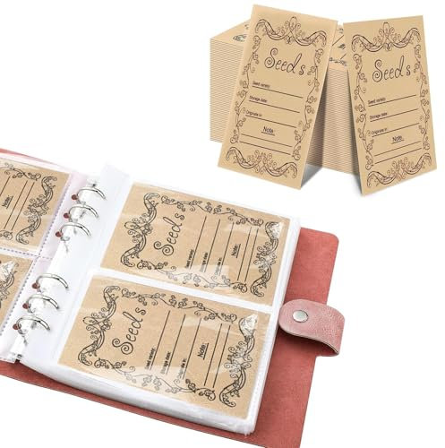 100 Samen-Aufbewahrung Umschläge, Selbstklebende Organizer für Garten, Samen-Spar-Umschläge, Aufbewahrungsbox, Sammelbinder und Organisation, ideale Samen-Spar-Pakete (rosa)