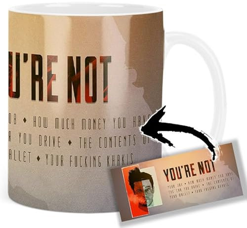 Fight Club Brad Pitt Edward Norton Tasse Keramikbecher Mug