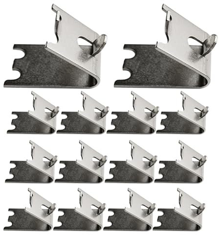 Refrigerator Shelf Clips 14Pcs Stainless Steel Thickened Fridge Clips Strong Load Replacement Rust Resistant Home Fridge Accessories