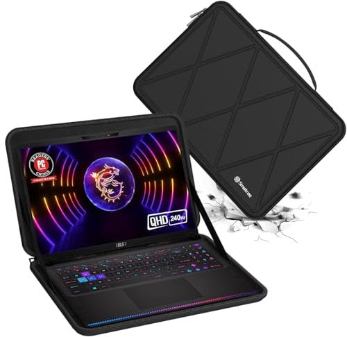 Smatree Hard Eva Protective Case Compatible with 17 Inch MSI Raider GE78 HX Gaming Laptop, for 17 Inch MSI Vector 17 HX A14V / A13V Notebook Bag (X8327)