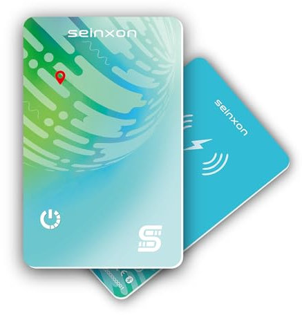 SEINXON Elite Wallet Tracker Qi Wireless Charging IP68 Thin Item Finder Purse Luggage Works with Apple Find My APP & Network (iOS Only) Green