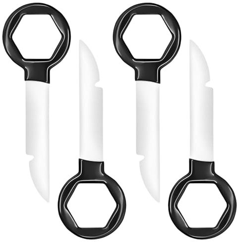 4 Pièces Clé Extraction Autoradio, Acier Inoxydable Clef, Portable Clé De Démontage De l'Autoradio Poignée Facile Pour Retirer La Plupart Des Modèles De Haut-Parleurs d'Autoradio(COLOR:argent+noir)