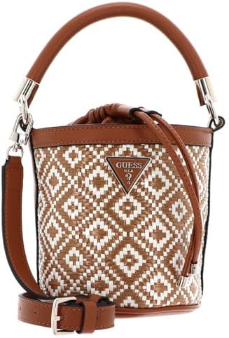 GUESS Rianee Drawstring Bucket Cognac