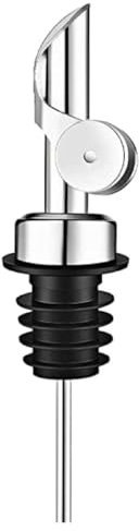 Stainless Steel Pourers,Wine Olive Oil Dispenser Spouts,ZAAWUUT Auto Flip Liquor Bottle Pourers for Kitchen Restaurant Bar (Silver)