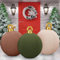Jetec 3 Stück Riesige Aufblasbare Samt-Weihnachtskugeln, PVC, Beflockt, Weihnachtsball, Ornamente, Große Feiertags-Outdoor-Dekoration, Hofdekoration (Braun, Khaki, Grün)
