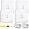 Acmerota 4Pcs RJ45 Socket Ethernet Faceplate Cat6 Single Port Socket Wall Plate for CAT5 CAT6e CAT6 Ethernet Cable Networking Socket with Tool-Free Network Connector Module