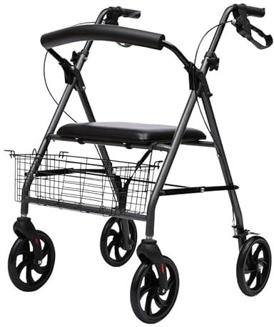 CAFIEDR Senioren-Roller, Rollatoren, Gehhilfe, Rehabilitations-Gehhilfe, Beintraining, Gehhilfe, Standrahmen, Überrollschutz, Behinderte, Erwachsene, Ältere - Einfach Z
