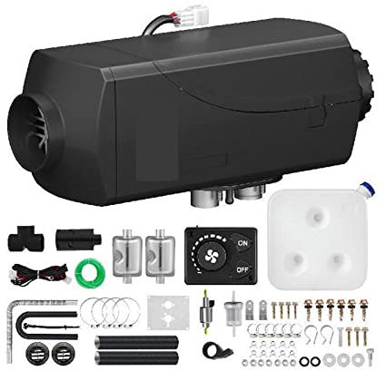 5KW Diesel réchauffeur d'air 12V chauffage de voiture avec deux silencieux bouton interrupteur chauffage de stationnement for RV Bus voiture bateau camping-car chauffage Pour les débutants
