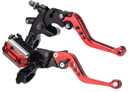 CGEAMDY Universal Hydraulische Bremse Hauptbremszylinder Hebel Motorrad, Hydraulik Bremsen Motorrad Pit Bike Bremshebel, 22mm Motorradbremshebel Rechts, Motorrad Kupplungsbremshebel Bremskupplung